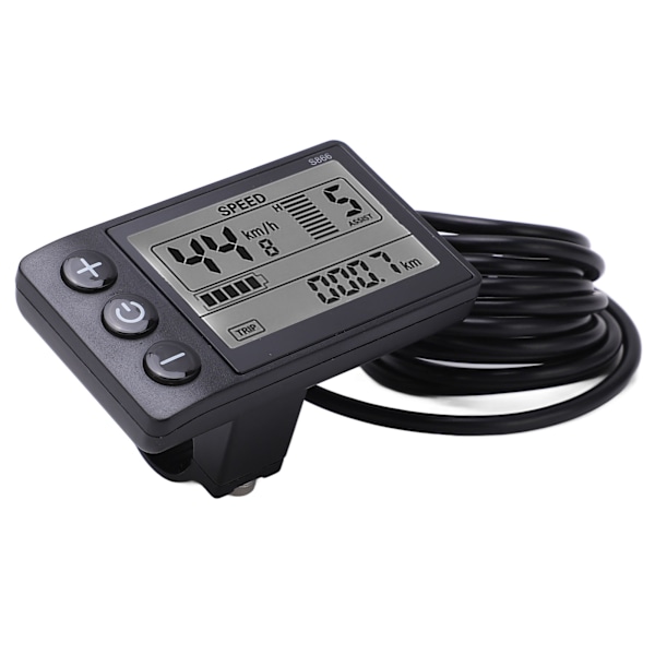 S866 Elektrisk Cykel Display LCD Meter 24V 36V 48V Elektrisk Scooter Kontrolpanel med SM Stik