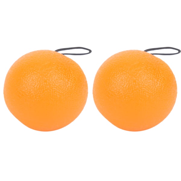 2st silikon handgreppsbollar för att minska trycket Handledsträning Massage Återställningsverktyg Orange 20 grader