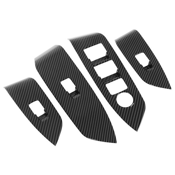 Kolfiberstil Dörrfönster Kontrollpanel Cover Sticker Set för Mazda CX-5 2017-2023 RHD (4 st)