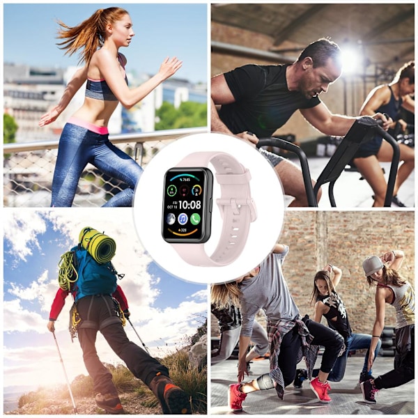 Smartklokke Erstatningsremmer Smartklokke Myk Silikonrem for FIT2 Rosa
