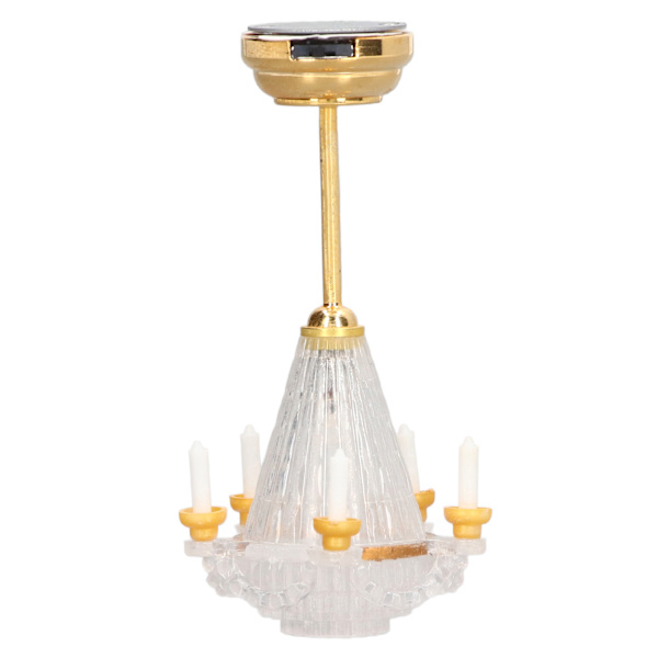 Livlig Miniature Lysekrone med 5 LED Lys til Dukkehuse