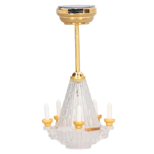 Livlig Miniatyr-Lysekrone med 5 LED-Lys for Dukkehus