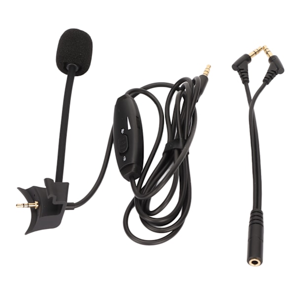 Boom Mikrofonkabel Brusreducering Mikrofon Hörlurskabel med Volym Mute Kontroll för QC35 II Möte Gaming