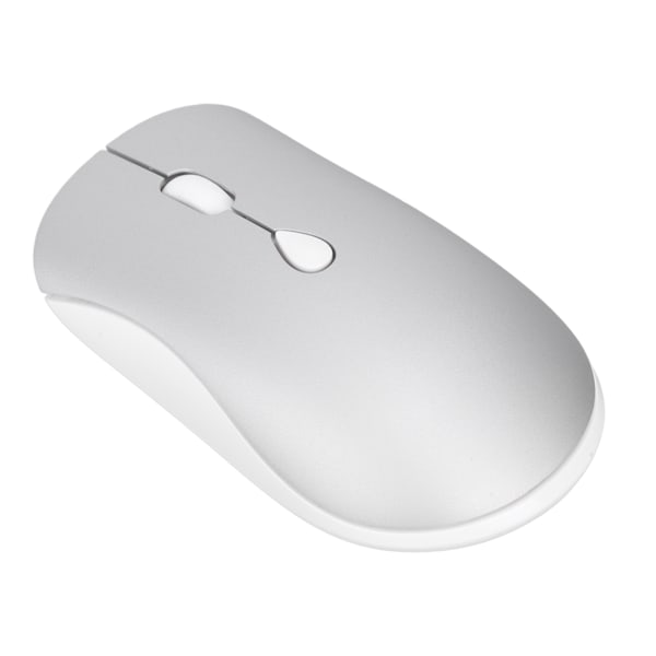 2,4G Trådløs Bærbar Optisk Mus 3 Niveauer DPI Genopladelig Tynd Lydløs Mus med USB-Modtager til Notebook PC Laptop Sølv