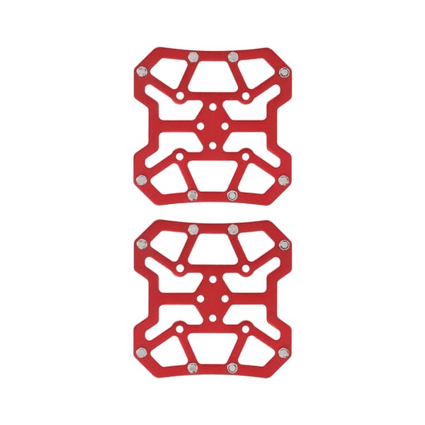 1 Pair Bicycle Clipless Pedal Platform Adapter Self-Locking Aluminum Alloy for SPD Mountain Bike System Red