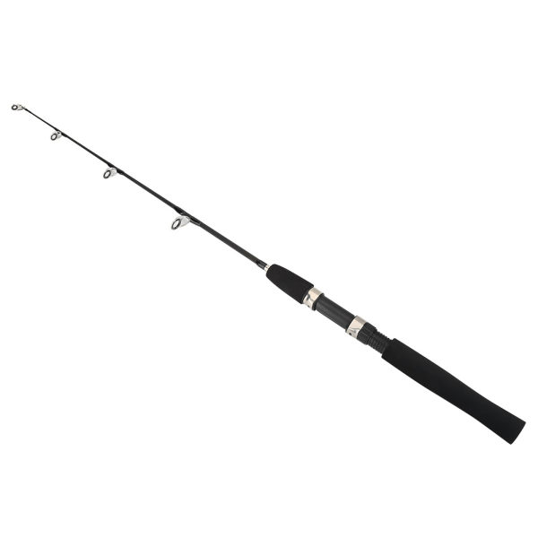 80 cm bærbart, holdbart, teleskopisk 4-sektions fiskestangsudstyr tilbehør (sort)