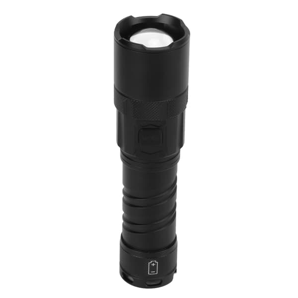 Camping Flashlight Outdoor LED Flashlight USB Charging Ultra Bright Aluminum with Power Display Adjustable Light Focus