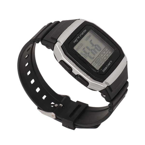Sport Digital Klocka Multifunktionell Stötsäker Vattentät Retro Klassisk Digital Kronograf Klocka för Studenter Män Silver