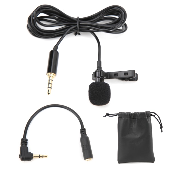 Lavalier Microphone ClipOn Eletronic-tillbehör med S01-adapter för dator/telefonkamera