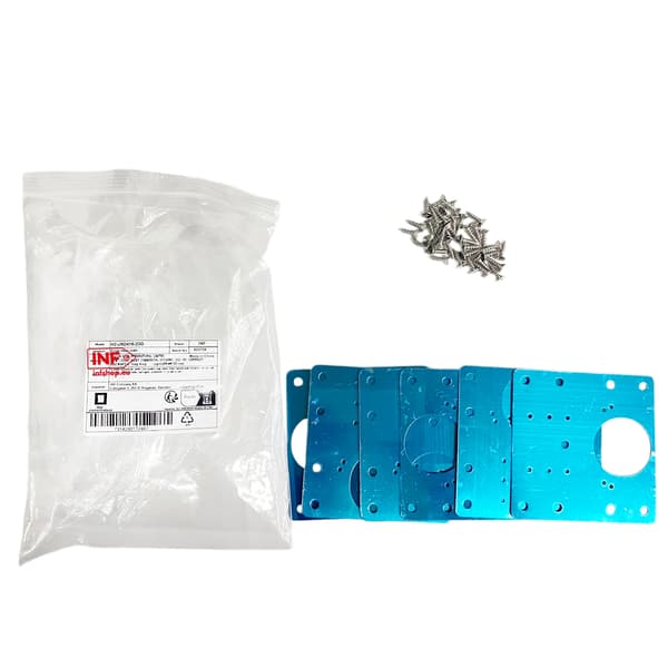 Reparationsplade til hængslet møbel 9x9 cm rustfrit stål 6-pak 6-Pack 183