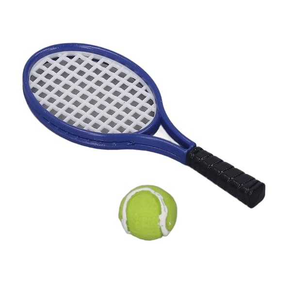 1:12 Bold Sæt Dukkehus Tilbehør Simuleret Tennis Ketsjer og Bold til Børn
