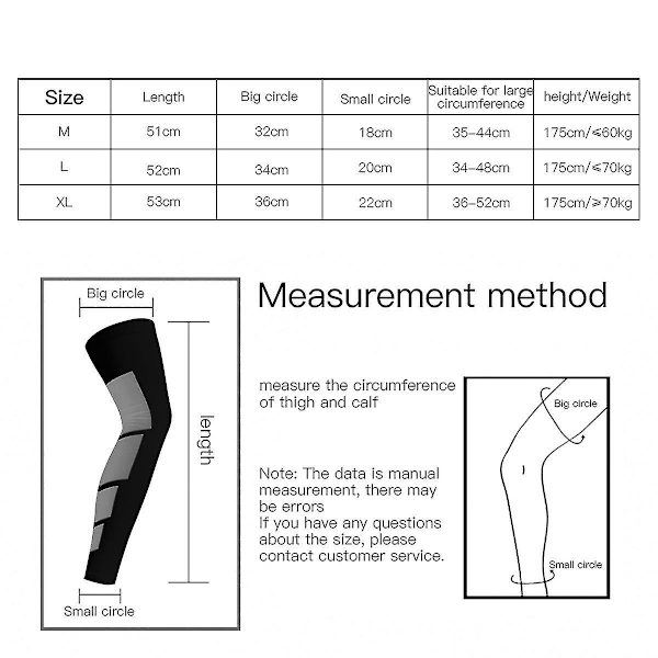 Kompresjonsstrømper for åreknuter - Støtte for legg, lår (1/2 stk) XL Svart 2stk