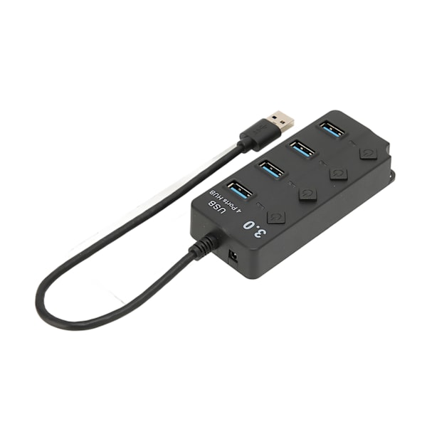 USB 3.0 HUB med 4 Portar USB3.0 Maximal 5 Gbps Stabil Överföring Plug and Play Tidssparande USB-delare för Win OS X