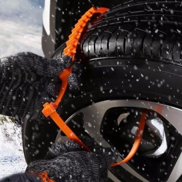 Hätälumiketju autokuorma-auton katumaasturiin talviajoa varten - 10 kpl nylonista liukumatonta muta-lumiketjua Survival Traction -autonrenkaiden ketjut