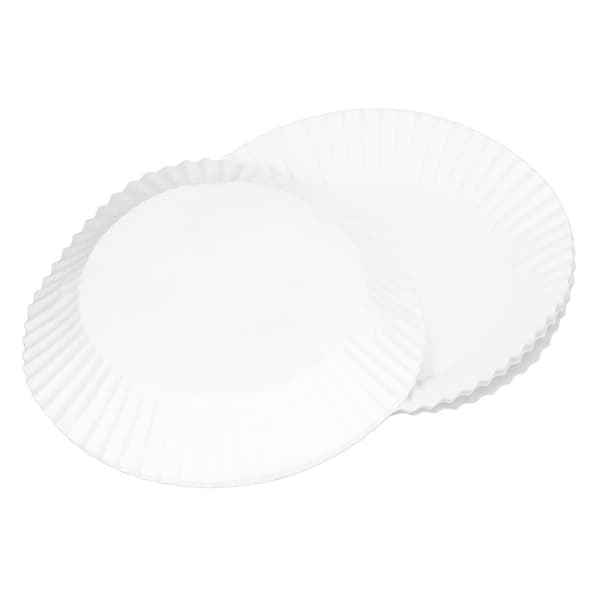 50 st engångspappersfoder Non Stick Fritösoljepapper Bakfritöspappersfoder för dessertbutik Stor vit 20 cm / 7,9 tum 0.5