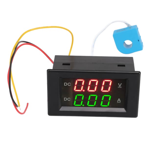 2-i-1 Volt- och Amperemeter 600V 20A Dubbel Digital Display LED Amperemeter Voltmeter Mätare för Bil Motorcykel