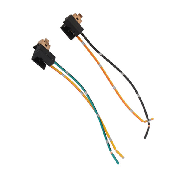 2 stk. Forlygtepære Fatning Ledningsnet Stik Adapterledning til H1 Pære