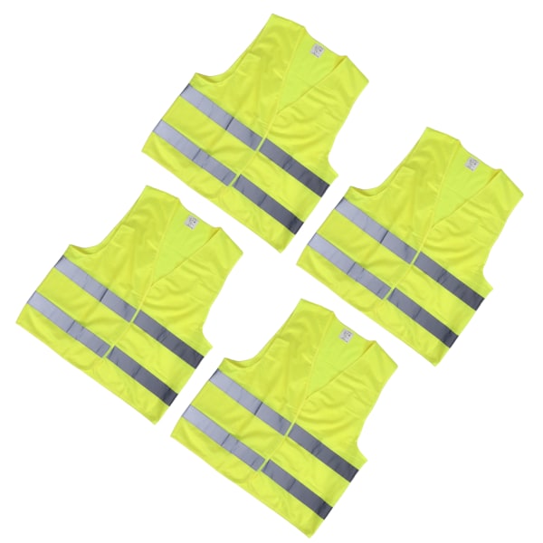 Säkerhetsväst med hög synlighet - reflekterande band, neongul, XXL