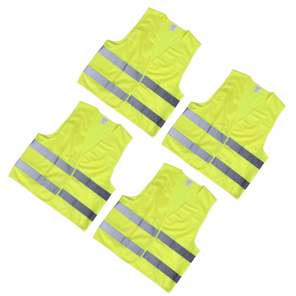 Turvaliivi hyvällä näkyvyydellä - heijastavat nauhat, neonkeltainen, XXL