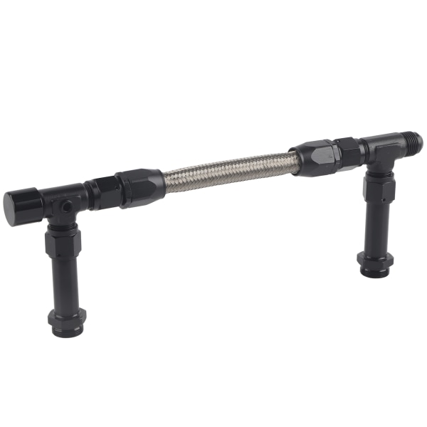 Rustfritt stål Dual Fuel Line for modifiserte biler - AN8 Joint, Universal Black