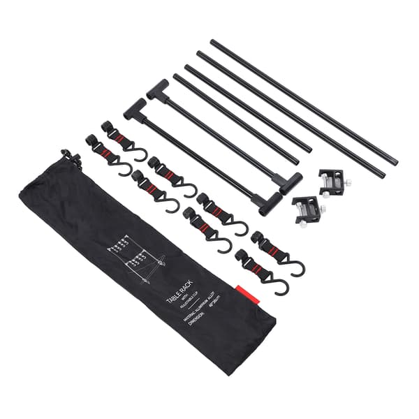 Outdoor Desktop Shelf Multifunction Ultralight Portable Desktop Shelf with Adjustable Camp Hooks