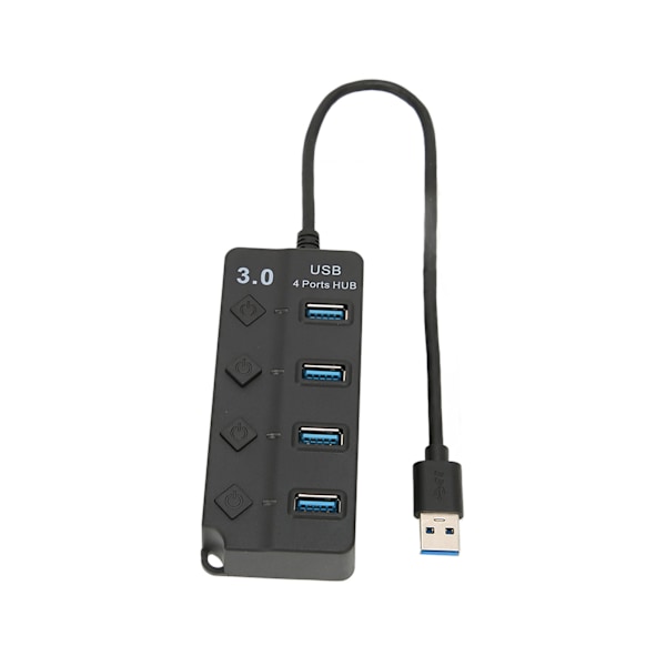 USB 3.0 HUB med 4 Portar USB3.0 Maximal 5 Gbps Stabil Överföring Plug and Play Tidssparande USB-delare för Win OS X