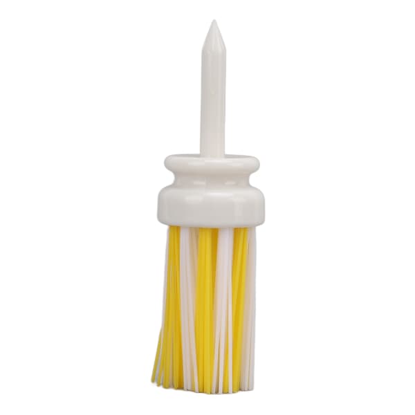 Golf Tees Plastic Long Ball Base Low Friction Bristle Support Tee for Long Hit Training (70mm White and Yellow)