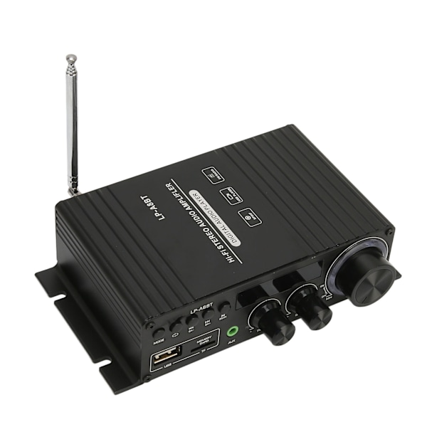 Bil Mini Audio Effektforsterker Bluetooth 5.0 2.0 Kanal Koaksial Dekoding Høy Lav Justering med Fjernkontroll