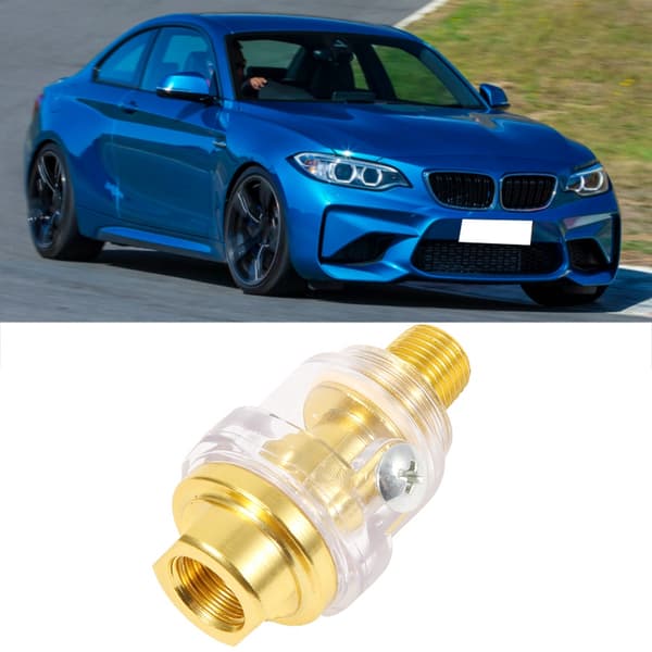 Ammattimainen 1/4in NPT Mini Inline Öljyntäyttölaite Kultaisen Väri Copper Pneumatic Tool Accessory