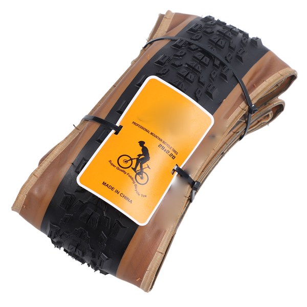 Folde mountainbike dæk - Anti-punktur, eksplosionssikker, sort/gul