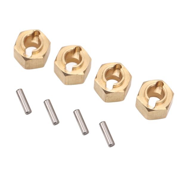 4 kpl RC-navan pyörien sovittimia kuusiokololla, messinki, Traxxas TRX4M 1/18 mittakaavan kiipeilyautoille, 5 mm