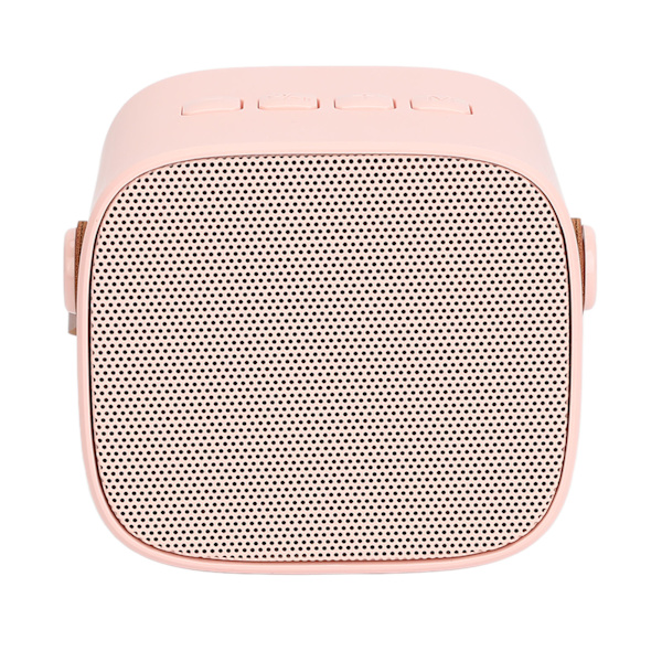 Bärbar Mini Karaoke Bluetooth-högtalare med 2 trådlösa mikrofoner - Rosa