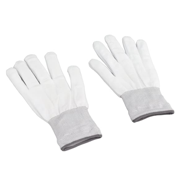 2 stk. LED-lysende hansker, stoffskjelett, lysende hansker for dans, Halloween, barn XL