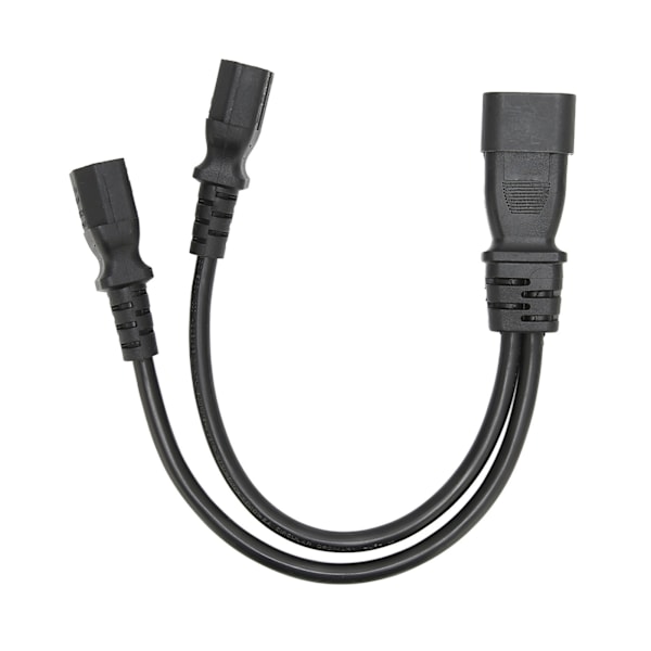 IEC320 C14 - Dual C15 -johdin, uros-uros, turvallinen virtajakajakaa pöytälampulle, tulostimelle, projektori, 100‑250V, 32cm