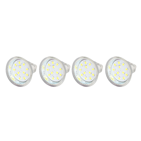 MR11 12LED Kold Hvid Spot Pære - 4 Pak