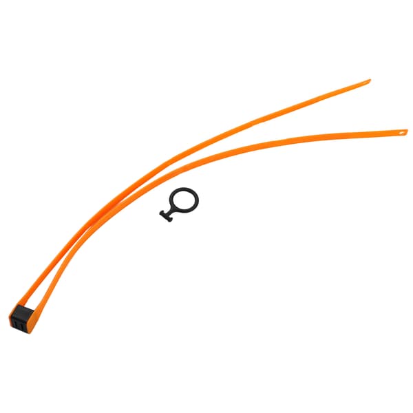 Flexible Cable Tie Double Circle Self-locking Plastic Cable Tie with Pull Ring for Outdoor Sports Equipment Orange
