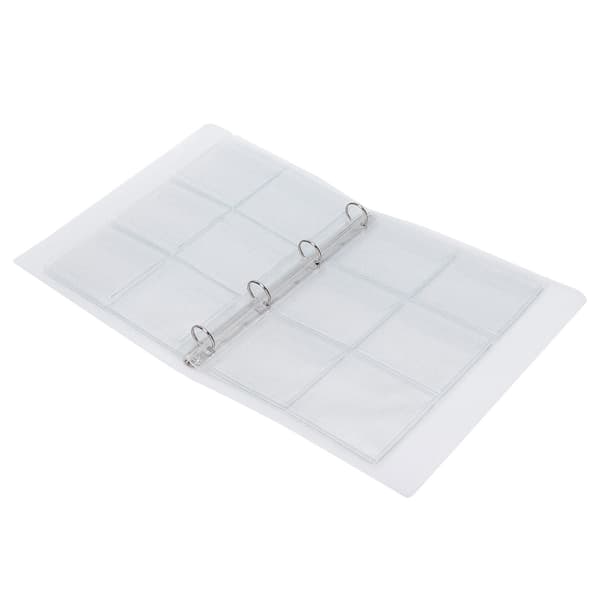 Transparent Binder Foto Organizer Badge Opbevaringsbog Perforeret Ring Samlemappe 6 Sider Shell 6 Hul Inderside