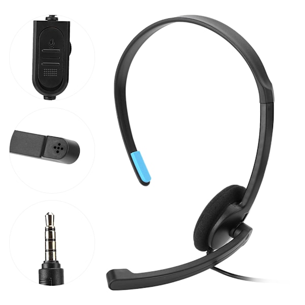 Call Center Headset MIC Service -kuulokkeet langattomaan puhelimeen Langallinen puhelinkuuloke 3,5 mm