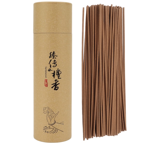 290 Sandalwood Incense Sticks - 8.3 Inches, Natural Rich Scent, Boost Vitality