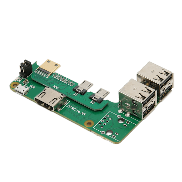 Utbyggnadskort 4 USB HDMI-hona för Raspberry Pi för Zero 2W till 3B Utbyggnadskort