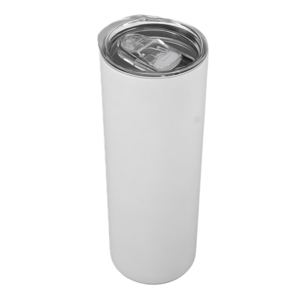 Sublimering kopp lysende blank tumbler 600ml 304 rustfritt stål dobbelt vegg isolert vakuum slank for reise hvit til blå