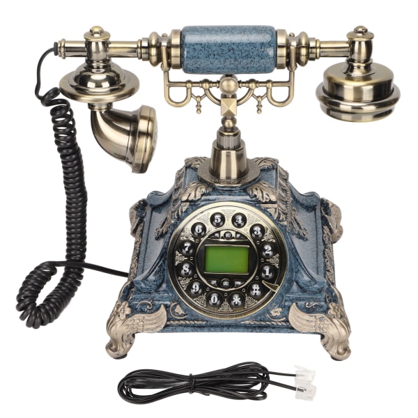 MS-5501D antikk telefon retro gammeldags bakgrunnsbelysning telefon med skjerm FSK DTMF kalender dato Klokke og uke