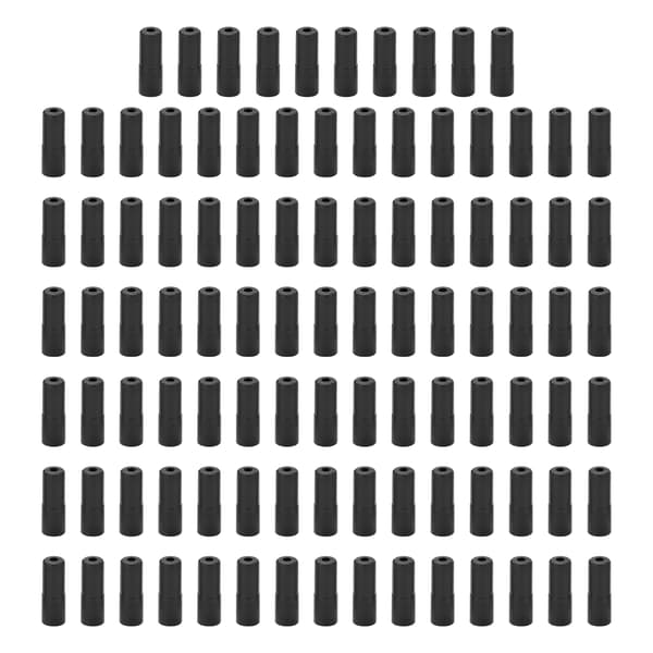100 stk Bremskabelender Sort plastikhus Ferrule Cykelkabelendestykker til 5 mm diameter bremsekabelrør