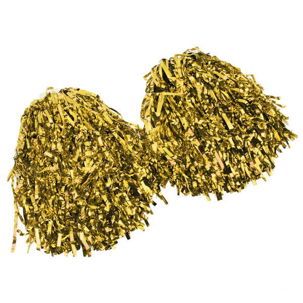 Cheerleading Pom Poms - 2 stk guld håndholdte partyshakers til dans, sport og holdånd