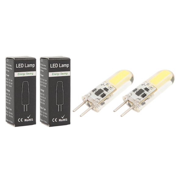 Silikon LED-lampe GY6.35 COB 1505 3W 12V 300LM - 2 stk.