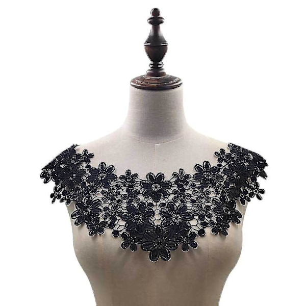 DIY Craft Embroidery Lace Neckline - Delicate and Hollow Black