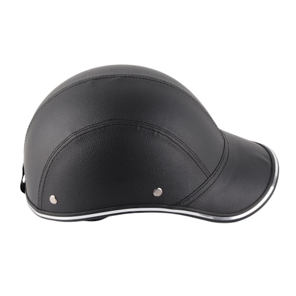 Svart motorsykkel halvansiktshjelm baseballcaps Hard hatt beskyttelseshjelm