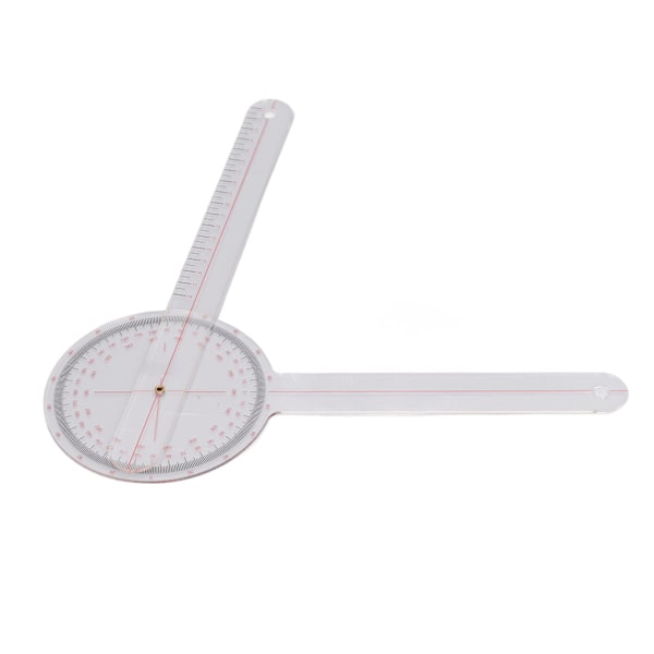 Ortopedisk goniometer i stor storlek - 360° vinkelvinkellinjal för knäleds-, armbågs- och axelterapi (31,6 cm/12,4 tum)
