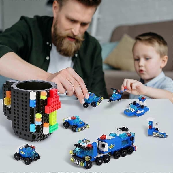 DIY-rakennuspalikkakahvimuki, luova lahja lapsille ja miehille