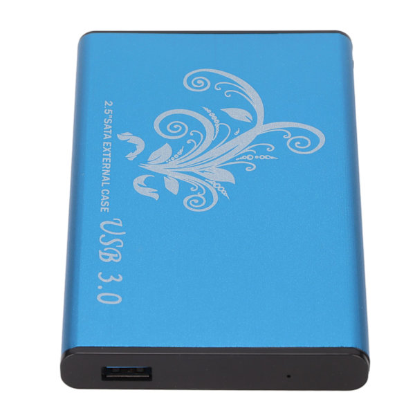 Harddisk-kabinett 4TB 2,5 tommer 5 Gbps overføring USB3.0 Aluminiumlegering Plug and Play HDD-kabinett for bærbar PC Stasjonær PC Blå